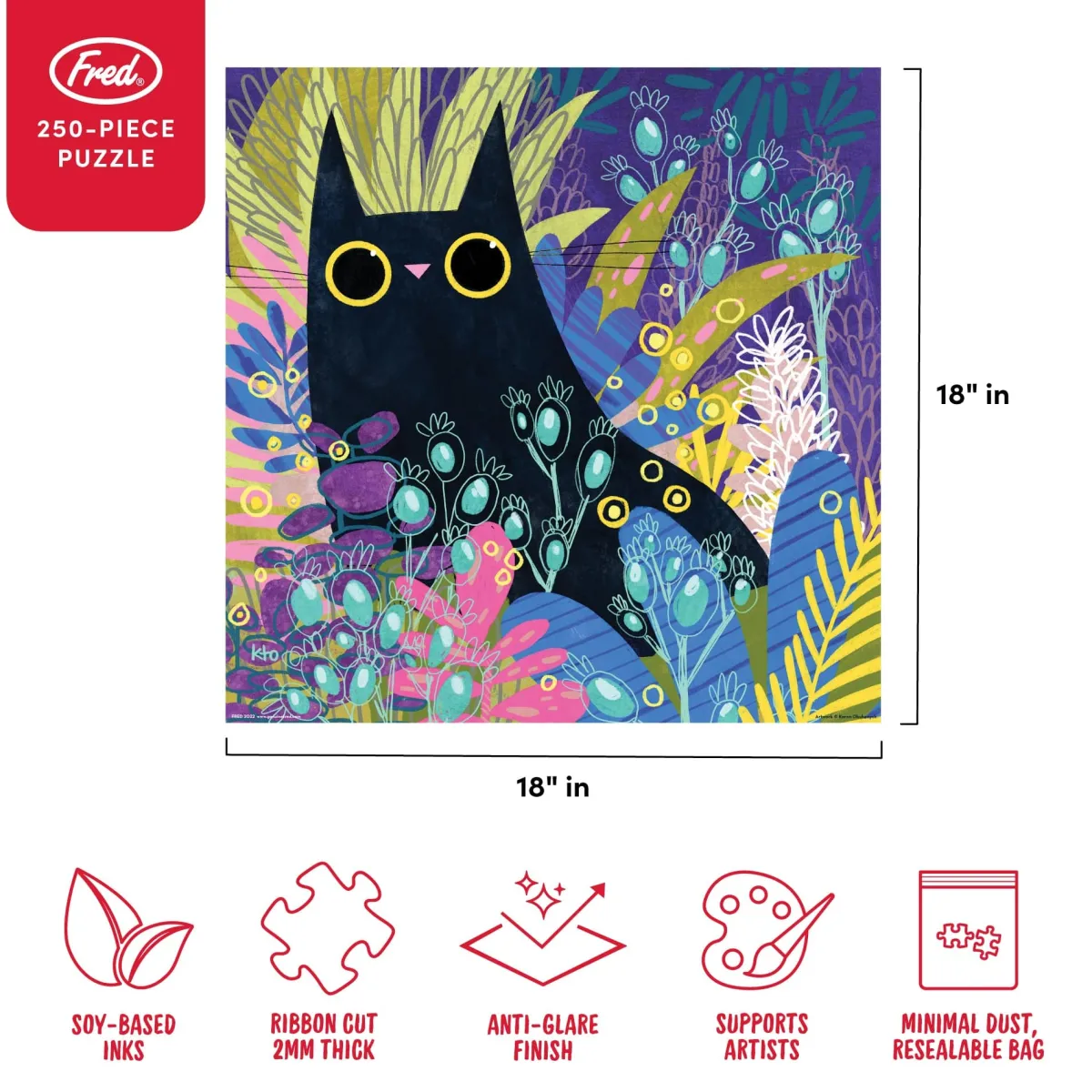 250-Piece Puzzles^Fred 250 PIECE PUZZLE: BLACK CAT NO.2