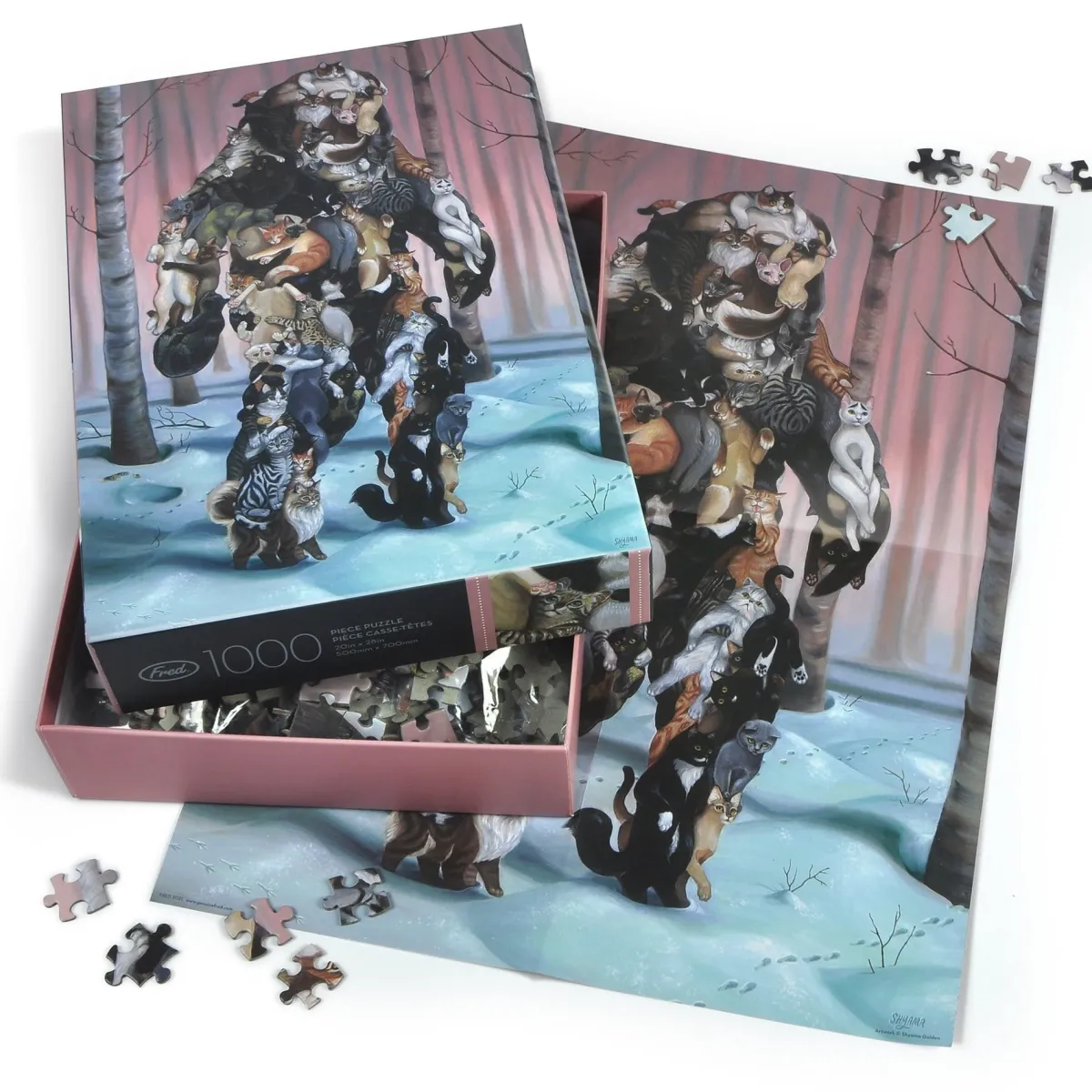 1000-Piece Puzzles^Fred 1000 PIECE PUZZLE: CATSQUATCH