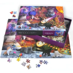 1000-Piece Puzzles^Fred 1000 PIECE PUZZLE: GALAXY CATS