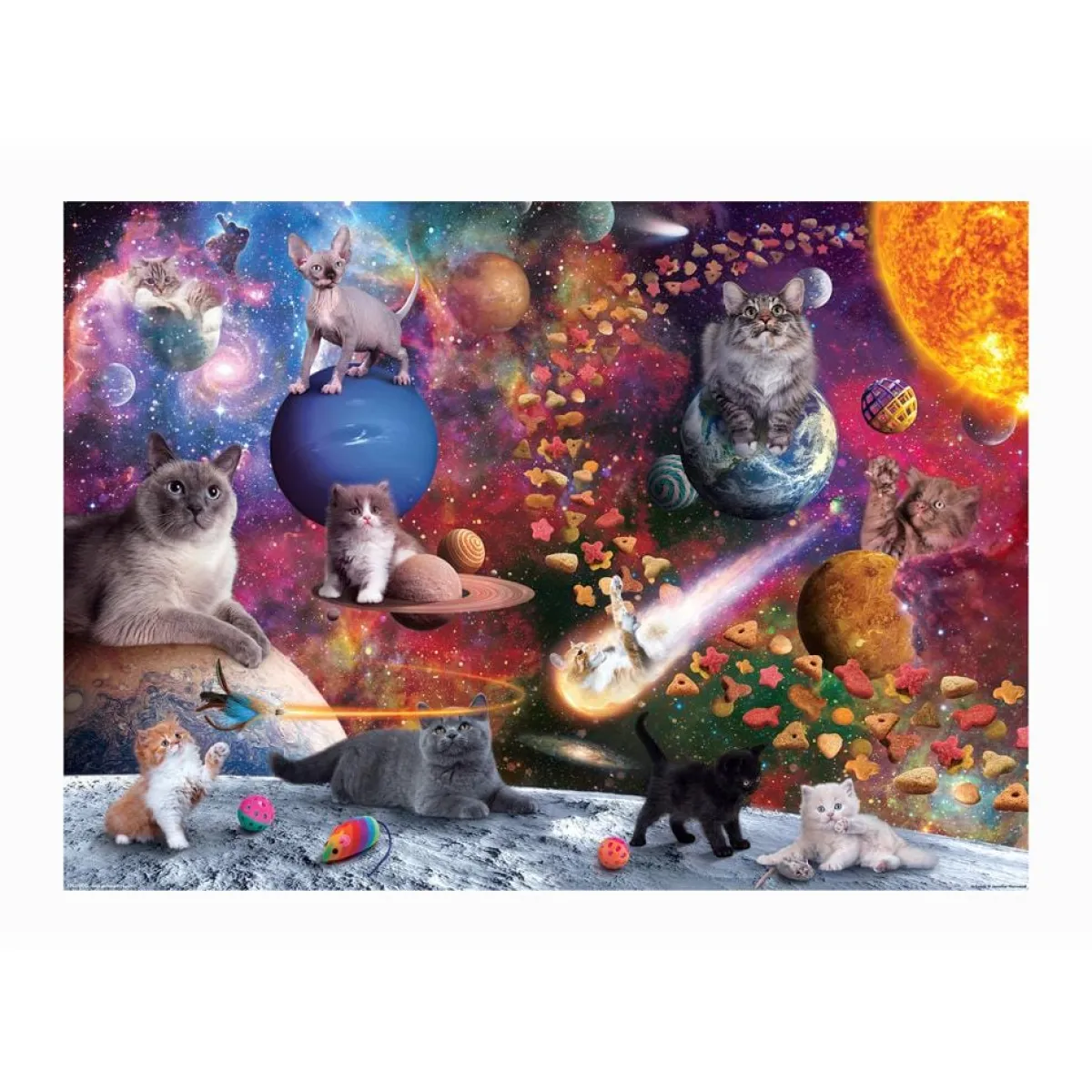 1000-Piece Puzzles^Fred 1000 PIECE PUZZLE: GALAXY CATS