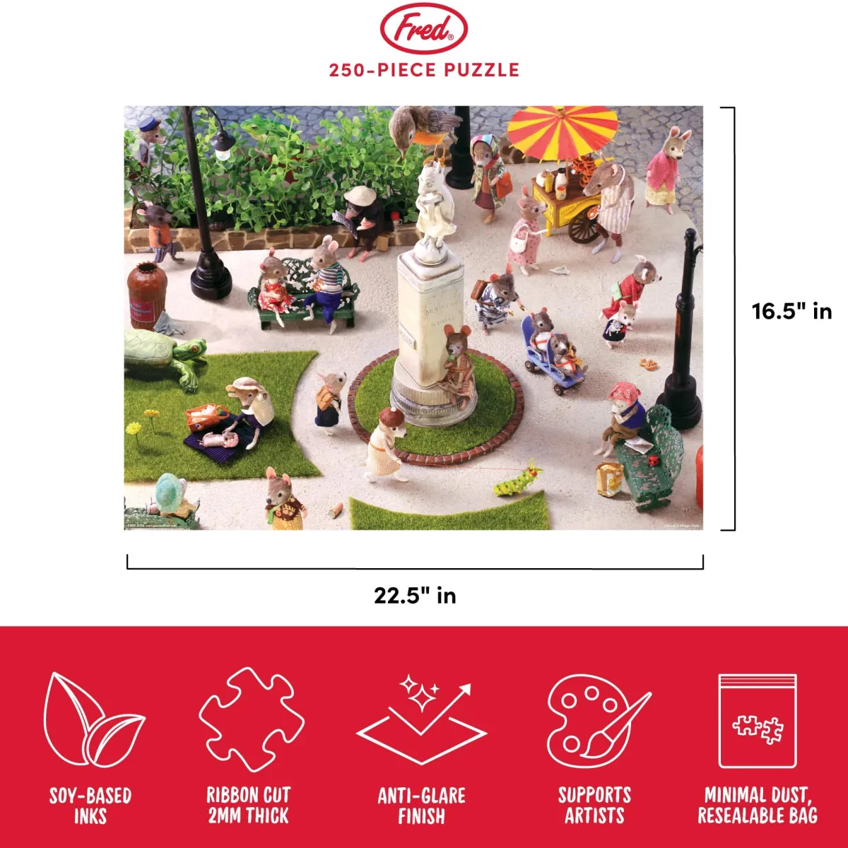 250-Piece Puzzles^Fred 250 PIECE PUZZLE: MOUSELAND SQUARE