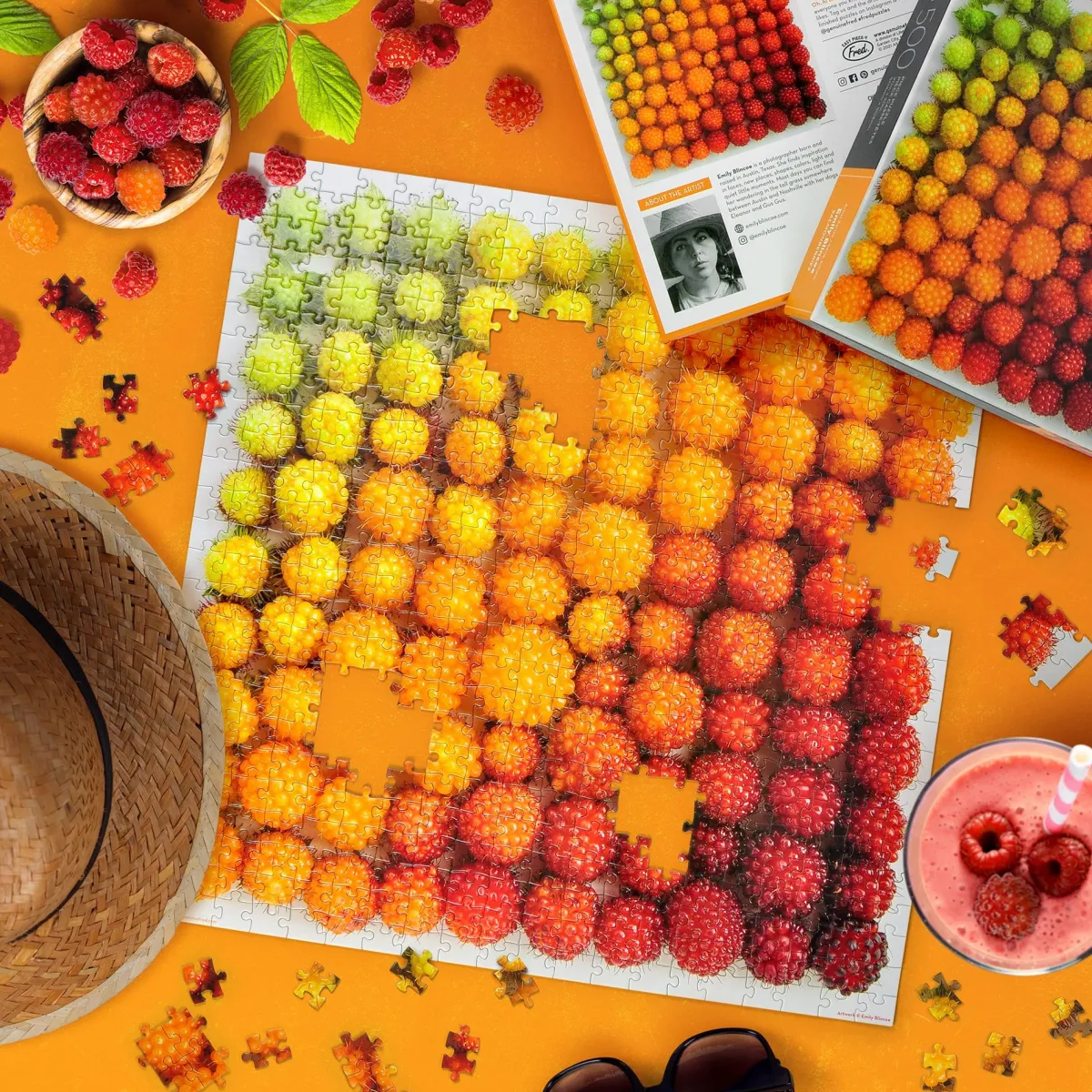 500-Piece Puzzles^Fred 500 PIECE PUZZLE: SALMONBERRIES