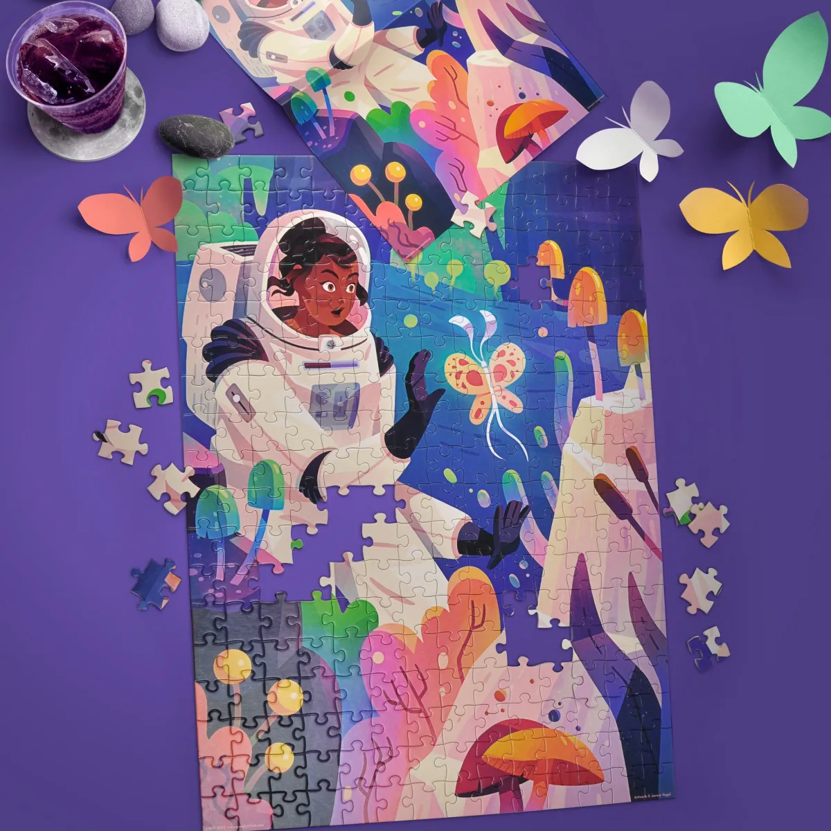 250-Piece Puzzles^Fred 250 PIECE PUZZLE: SPACE BUTTERFLY