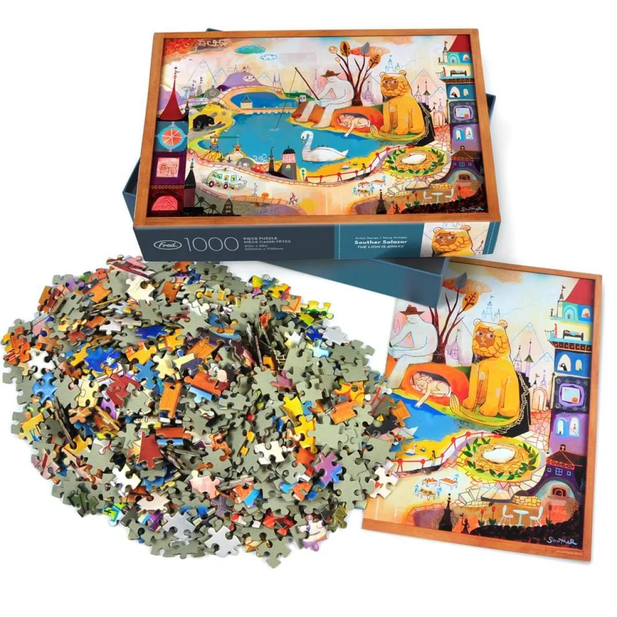 1000-Piece Puzzles^Fred 1000 PIECE PUZZLE: THE LION IS AWAKE