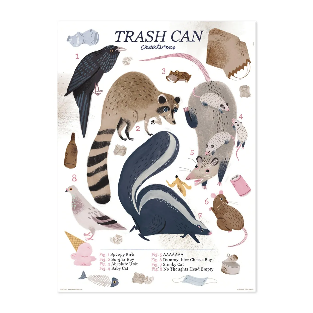 250-Piece Puzzles^Fred 250 PIECE PUZZLE: TRASH CAN CREATURES