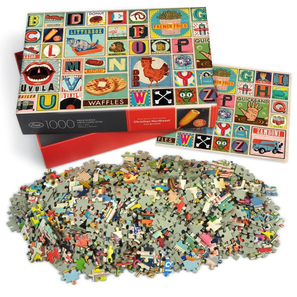 1000-Piece Puzzles^Fred 1000 PIECE PUZZLE: XYZ BLOCKS
