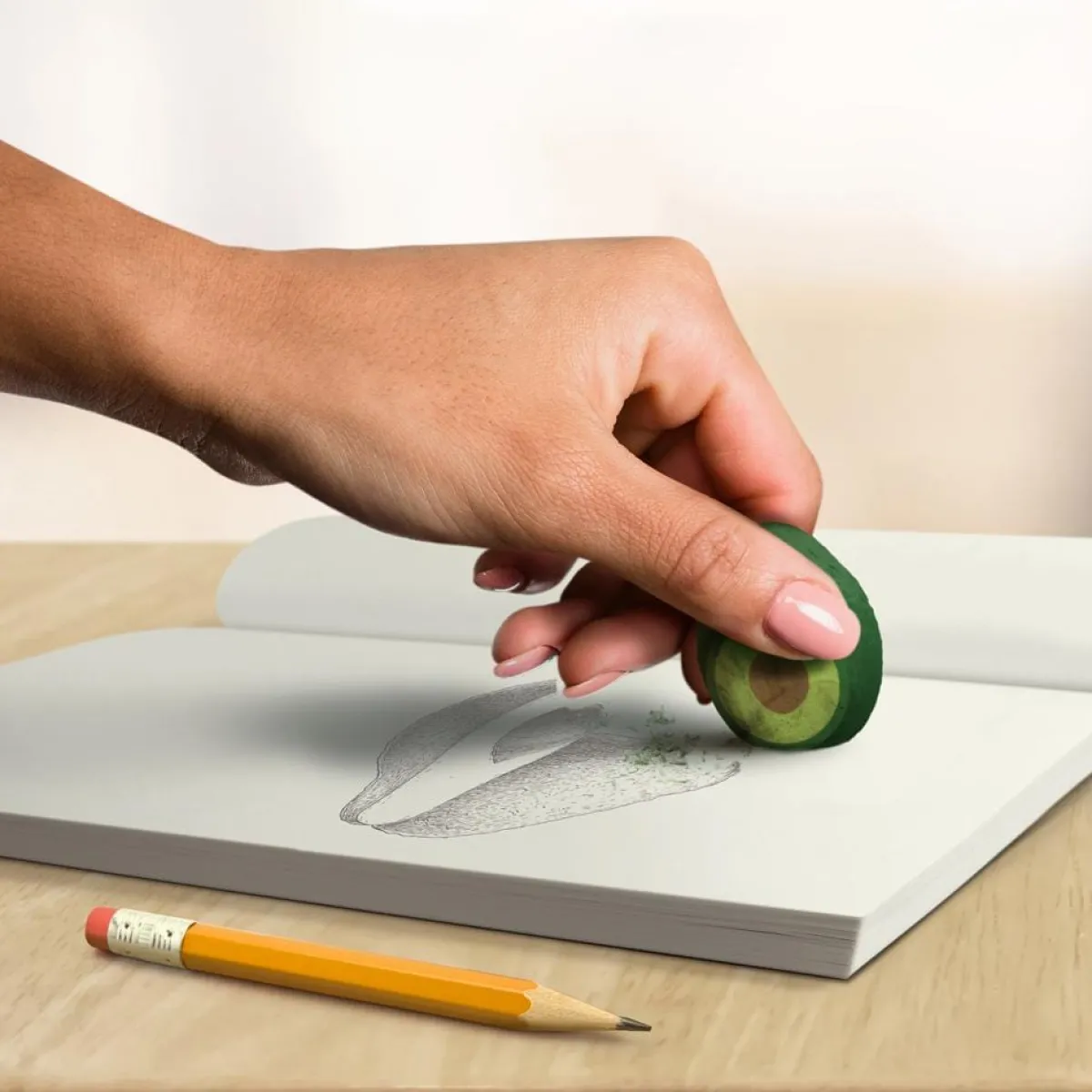 Erasers + Shapeners^Fred AVOCADO ERASERS