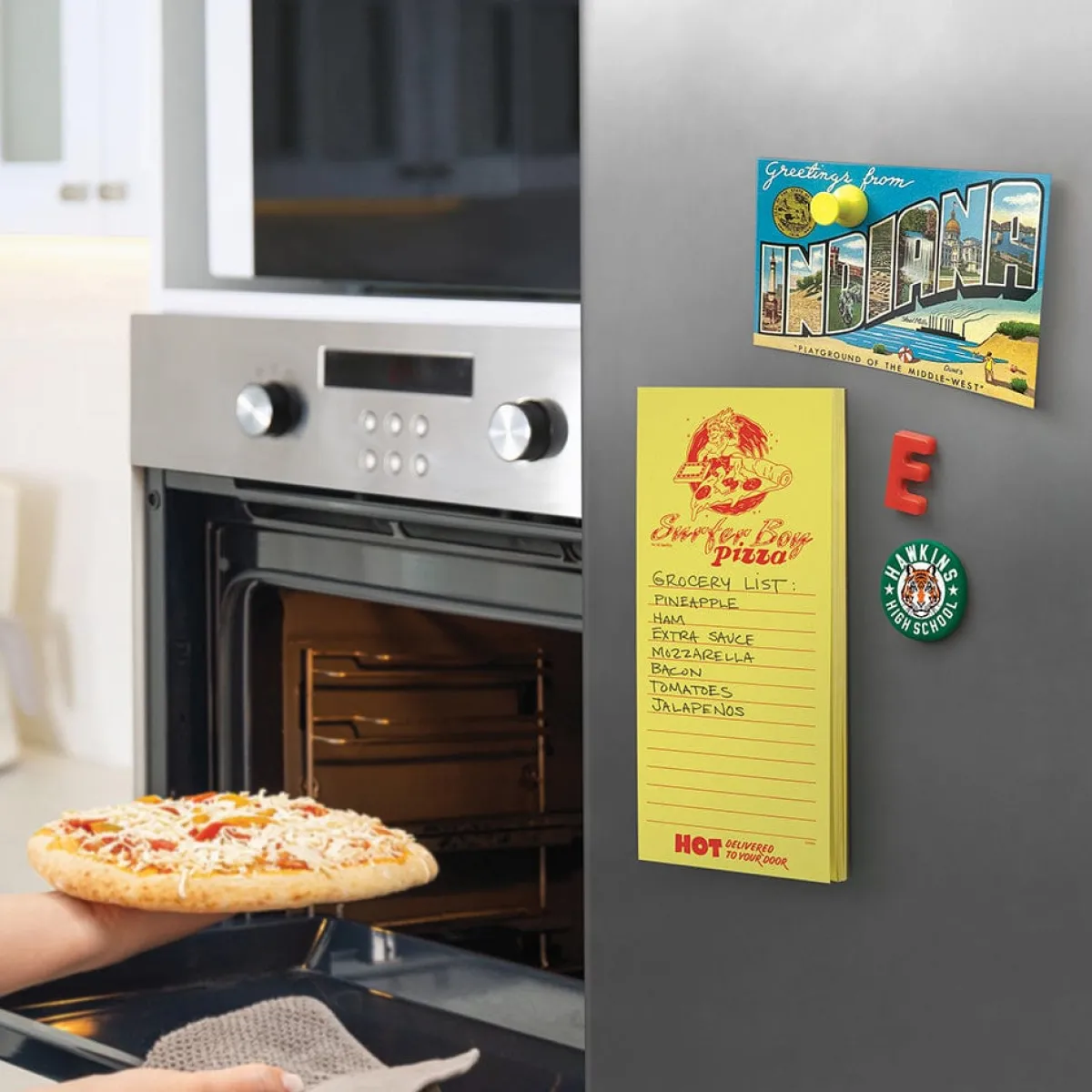 Writing|Notes + Paper^Fred MAGNETIC NOTEPAD - Surfer Boy Pizza