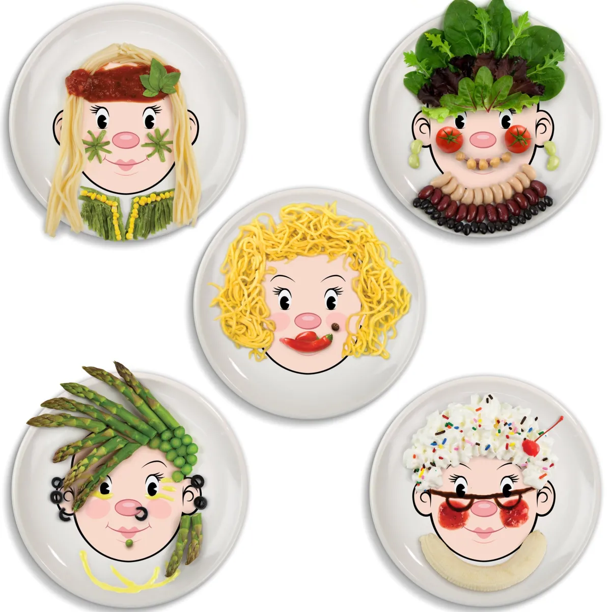 Plates + Trays|Plates + Trays^Fred MS FOOD FACE