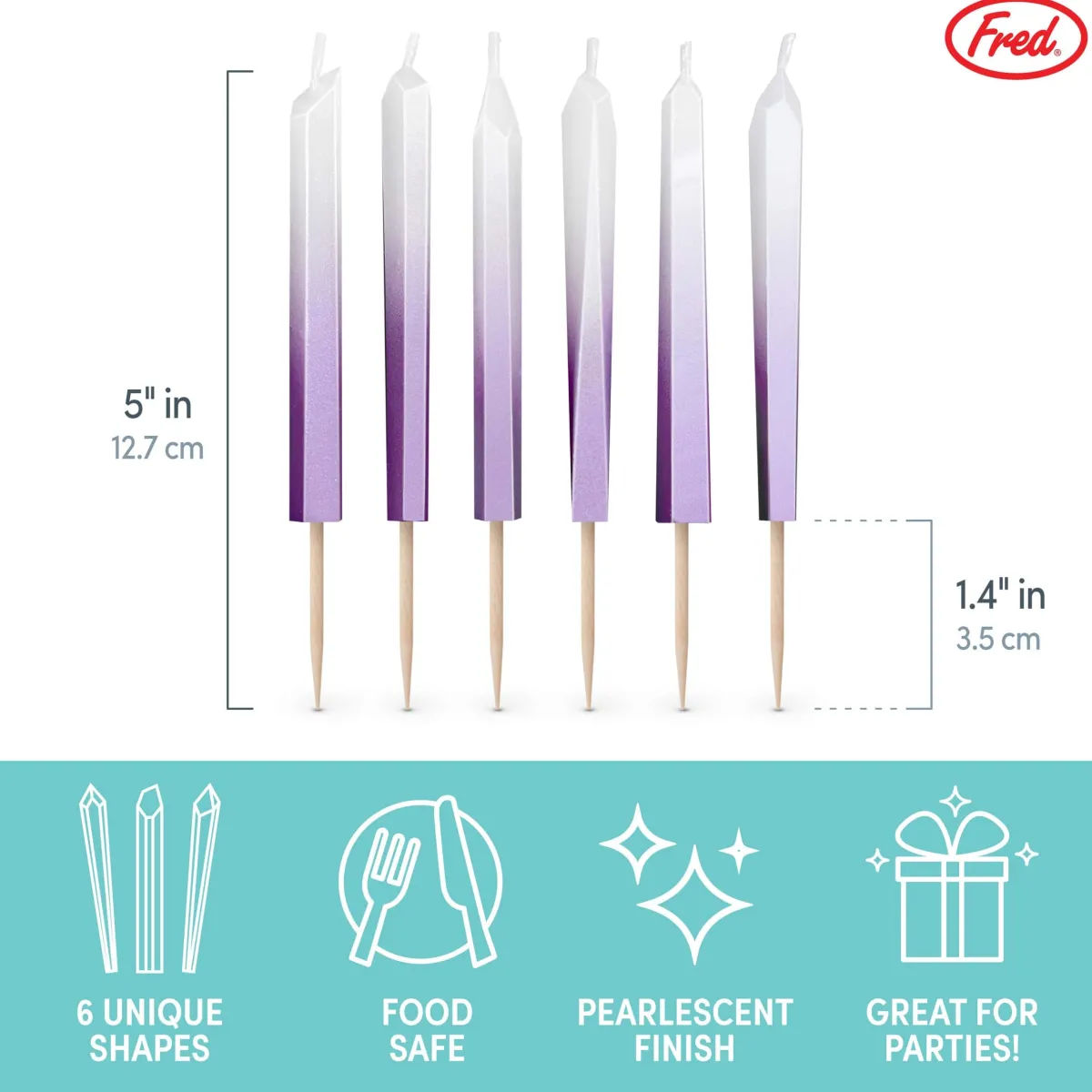 Candles^Fred MYSTIC WICKS | Crystal Party Candles