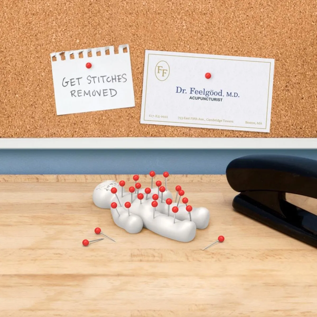 Clips + Pushpins + Magnets^Fred OUCH!