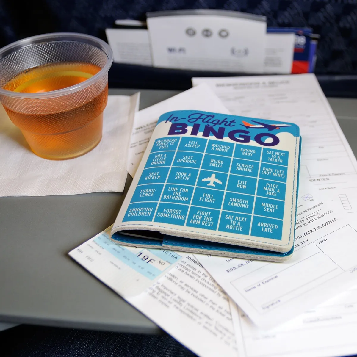 Passports|Luggage Tags^Fred PASSPORT WALLET: IN-FLIGHT BINGO