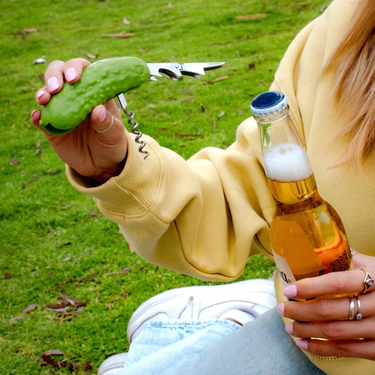 Bottler Stoppers & Openers^Fred PICKLED | Pickle Corkscrew & Bottle Opener
