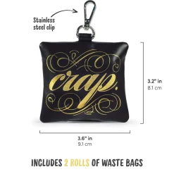Dogs^Fred POOP BAG HOLDER: CRAP