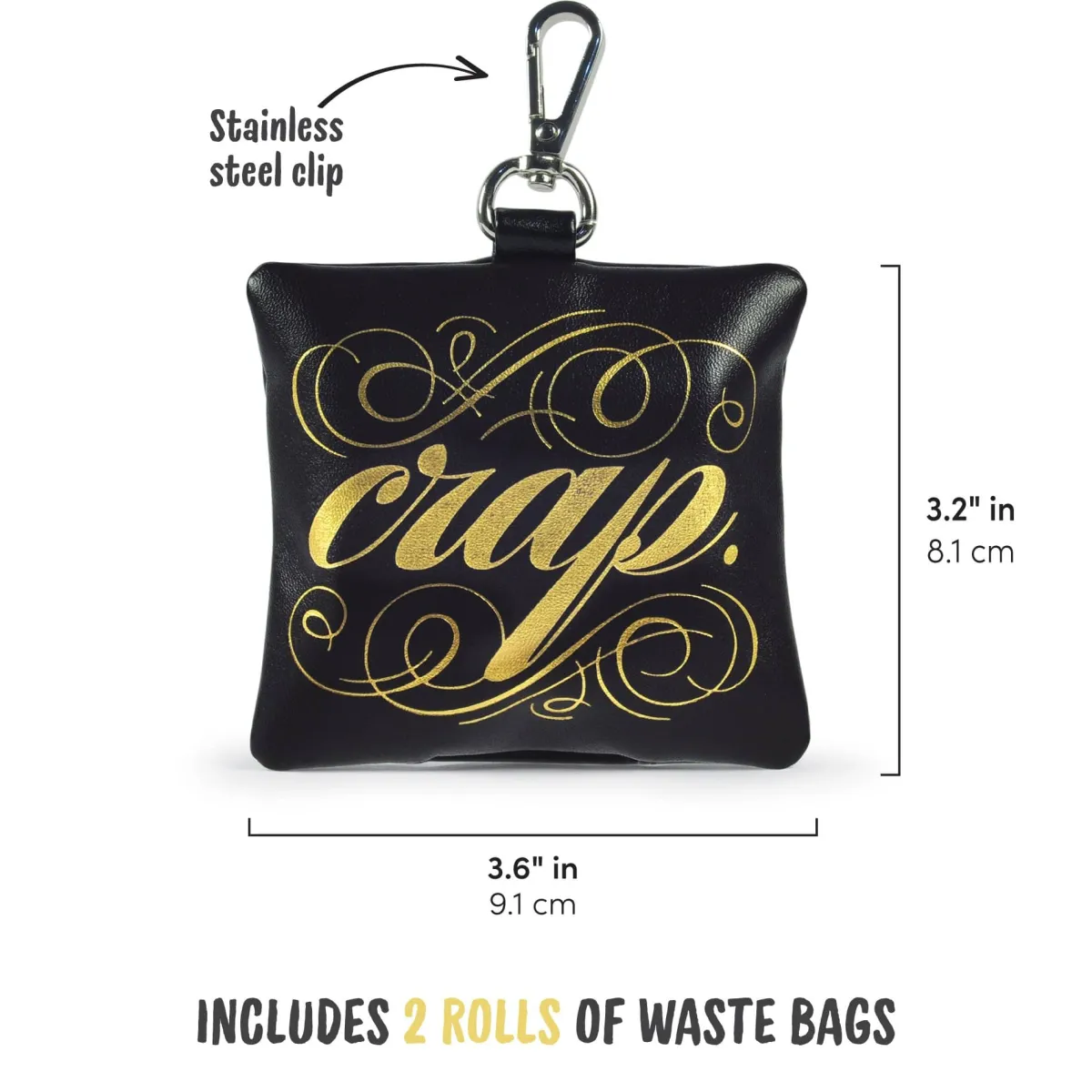 Dogs^Fred POOP BAG HOLDER: CRAP