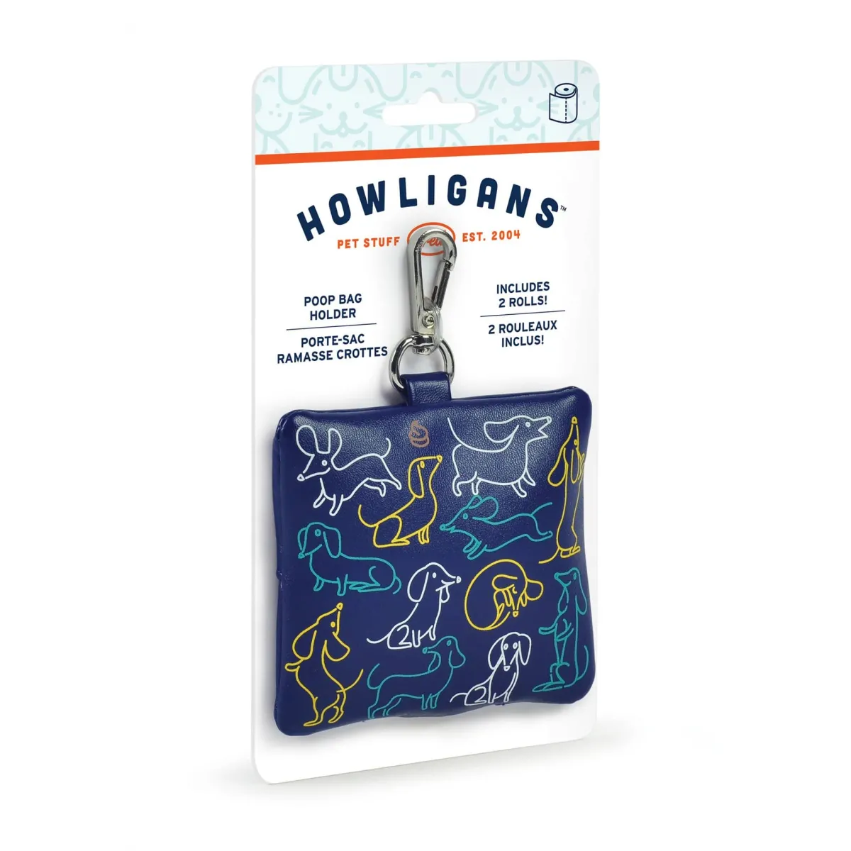 Dogs^Fred POOP BAG HOLDER: DACHSHUNDS