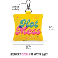 Dogs^Fred POOP BAG HOLDER: HOT MESS