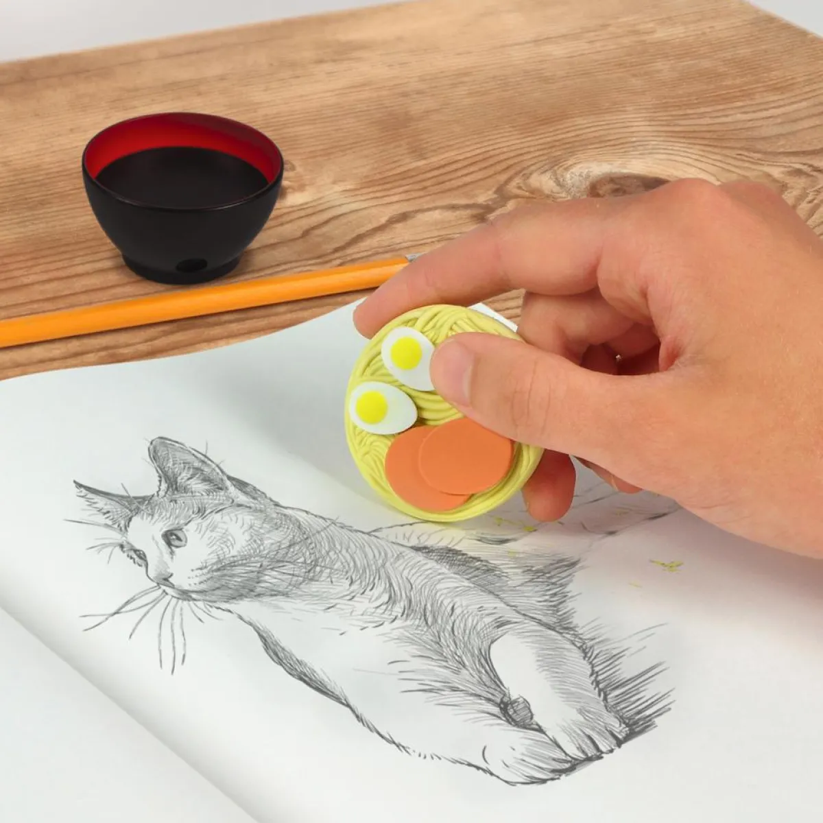 Erasers + Shapeners^Fred RAMEN DOODLES