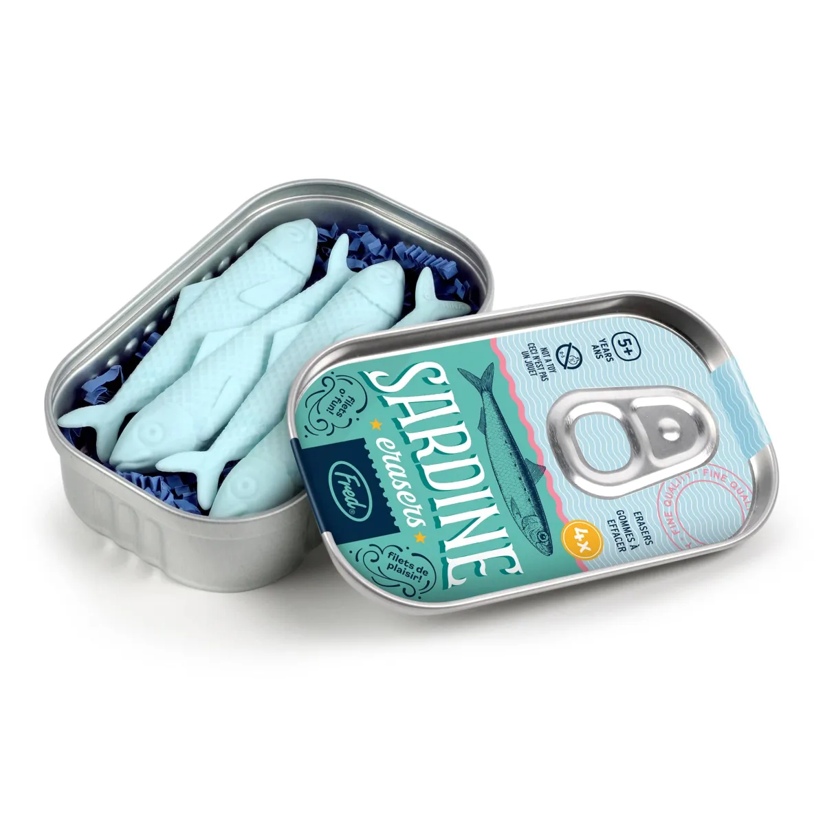 Erasers + Shapeners^Fred SARDINE ERASERS | Tackle your mistakes!