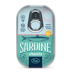 Erasers + Shapeners^Fred SARDINE ERASERS | Tackle your mistakes!