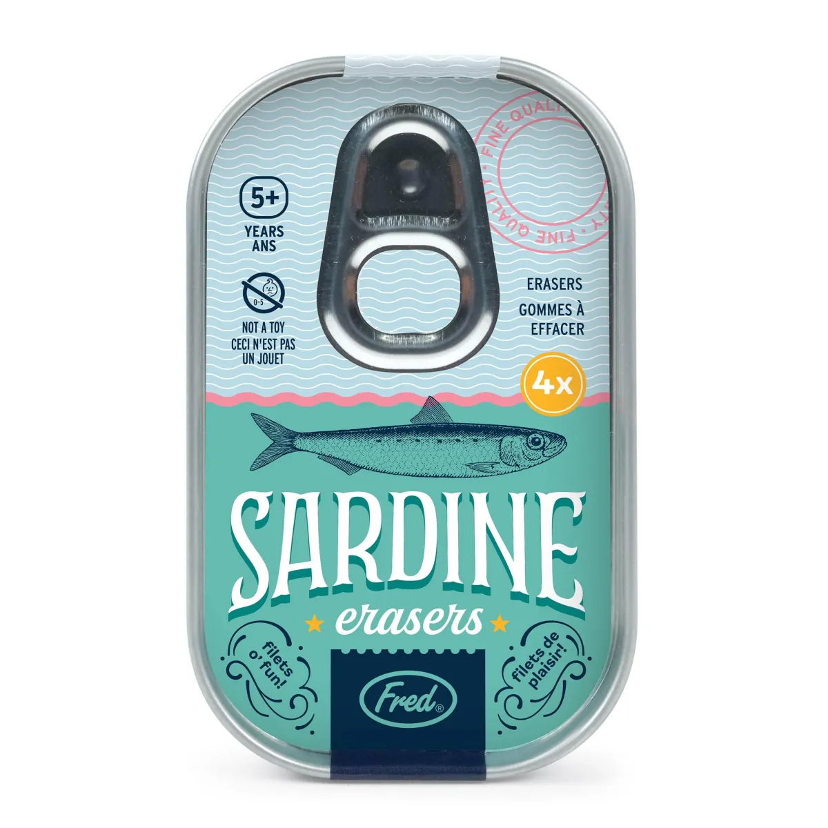 Erasers + Shapeners^Fred SARDINE ERASERS | Tackle your mistakes!