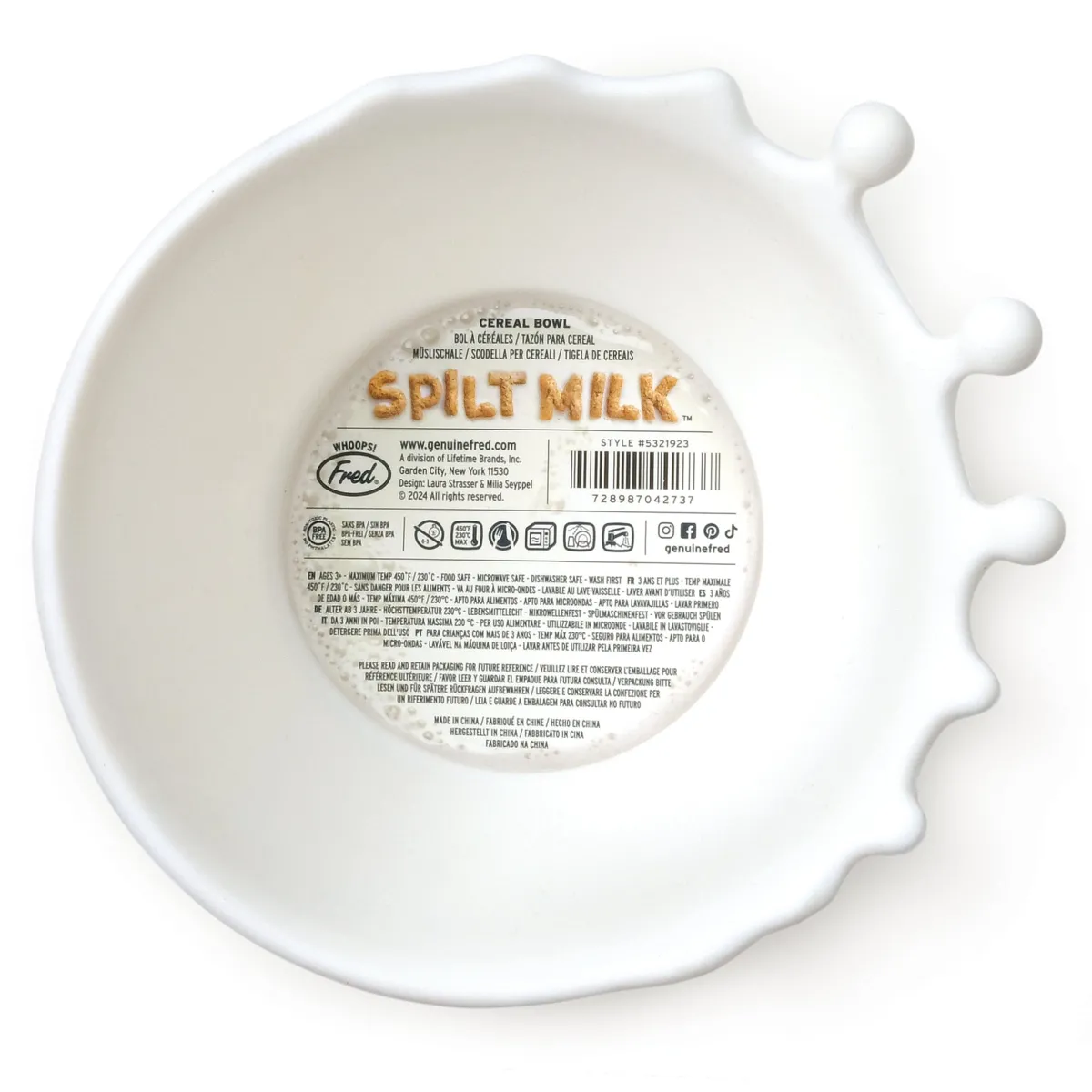 Plates + Trays|Plates + Trays^Fred SPILT MILK | The surreal cereal bowl!
