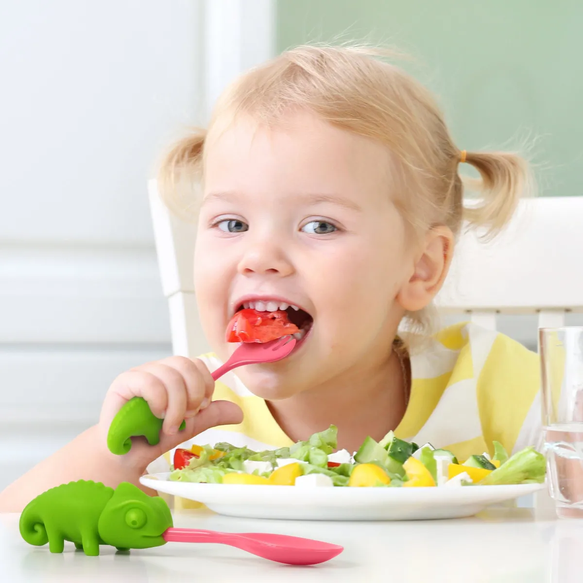 Utensils + Chopsticks^Fred TASTE BUDS | Chameleon Kids Utensils
