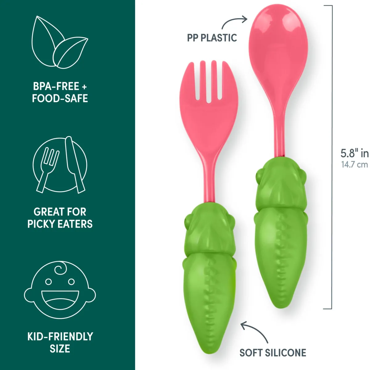 Utensils + Chopsticks^Fred TASTE BUDS | Chameleon Kids Utensils