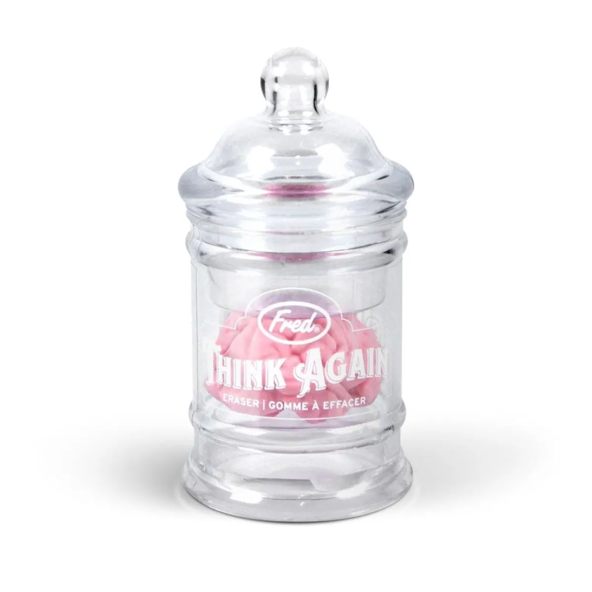 Erasers + Shapeners^Fred THINK AGAIN | Brain Eraser in Apothecary Jar