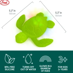 Toys + Play^Fred TUB TURTLE | A glowing bath & pool toy