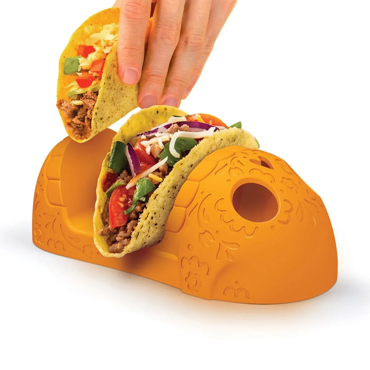 Plates + Trays|Plates + Trays^Fred YUM SKULLS | Day of the Dead Skull Taco Trays